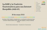 Una La A4AI y la Coalición global Guatemalteca para una ... · • Transparencia en la fijación de precios, usuarios informados sobre los servicios ... basada en los principios