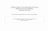 proyecto educativo 2016-2019 - colegiosanpiotalagante.cl · VISION El Colegio “San Pío de Talagante” aspira ser un centro educativo laico, innovador y eficiente, que busca una