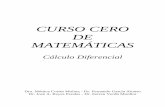 CURSO CERO DE MATEMÁTICAS - web.ua.es · Curso cero de matemáticas Cálculo Diferencial -5- Sea f una función real de variable real, y . 0 o xD∈ f, entonces: es derivable enf