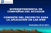 SUPERINTENDENCIA DE COMPAÑÍAS DEL ECUADOR COMISIÓN … · 8 Todas las compañías del tercer grupo que aplicarán NIIF completas y NIIF para las PYMES a partir del 1 de enero de