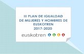 III PLAN DE IGUALDAD DE MUJERES Y HOMBRES DE EUSKOTREN. Plan de... · Entre los años 2009-2010 se puso en marcha la evaluación del I Plan para la Igualdad y la actualización del