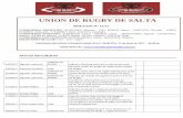UNION DE RUGBY DE SALTA 11-2017.pdf · Cuota Mantenimiento: Se resuelve fijar el importe de $ 200 mensuales por cada equipo que participe en los torneos oficiales organizados por