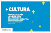 PROGRAMACIÓN OCTUBRE 2018 · programaciÓn octubre 2018 departamento de cultura i.municipalidad de viÑa del mar (sujeta a cambios)