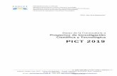 Bases de la Convocatoria a Proyectos de Investigación ... PICT-2019.pdf · Fondo para la Investigación Científi ca y Tecnológica “2019 - Año de la Exportación ” Bases de