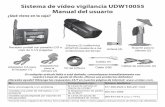 Sistema de vídeo vigilancia UDW10055 Manual del usuario · Una luz de estado de la corriente no se enciende. - reconectando el adaptador CA. ... Poste de montaje Cierre del poste