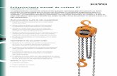 Polipasto/tecle manual de cadena CF - Kito Americas - Chain Hoist Kito.pdf · Polipasto/tecle manual de cadena CF Capacidades de L a 3 toneladas Los polipastos/tecles manuales de