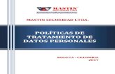 POLÍTICAS DE TRATAMIENTO DE DATOS PERSONALESmastinseguridad.com/site/wp-content/uploads/2015/...17 de la Ley 1581 de 2012, que regula los deberes que asisten a los Responsables del