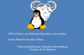¿Qué es GNU/Linux?...GNU/Linux: Sistema Operativo multitareas, multiusuario, de libre distribución para computadoras personales (PC), servidores, y estaciones de trabajo Alpha,