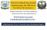 Universidad Nacional Autónoma de Méxicodepa.fquim.unam.mx/amyd/archivero/P10PotencTermo_13737.pdf · Departamento de Fisicoquímica. Laboratorio de Termodinámica. Universidad Nacional
