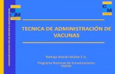 TECNICA DE ADMINISTRACIÓN DE VACUNAS · 2018-09-27 · • Si se administra vacuna Polio oral y el lactante vomita inmediatamente después de la administración de la vacuna, dentro