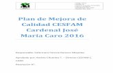 Plan de Mejora de Calidad CESFAM Cardenal José María Caro 2016 · Desarrollo de Plan de Mejoramiento de Calidad El Centro de Salud Familiar Cardenal José María Caro de La Serena,