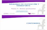 máquinas de elevaci#n y transporte · 2012-06-01 · máquinas de elevaci#n y máquinas de elevaci#n y transporte Tema 7 ; Grúas portuarias Juan Carlos Santamarta Cerezal Ingeniero