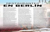RESTAURANTES EN BERLÍN Guia de Berlin gratuita...148 Berlín es una ciudad multicultural y eso también se nota en su oferta culinaria con restaurantes españoles, italianos, franceses,