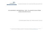 CUADRO GENERAL DE CLASIFICACIÓN ARCHIVÍSTICA · Se refiere a las necesidades de especialización en la aplicación de operaciones y procedimientos del Cuadro general de clasificación