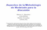 Aspectos de la Metodología de Modelado para la discusión · 1 Aspectos de la Metodología de Modelado para la discusión Marco V. Sánchez (UN-DESA) Martín Cicowiez (CEDLAS) Presentación