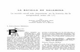 LA BATALLA DE SALAMINA · LA BATALLA DE SALAMINA La acción naval más importante en la historia de la antigüedad, antes de J. C. Por Rodrigo FUENZALIDA Bade Capitán de navío (R)
