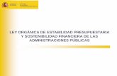 LEY ORGÁNICA DE ESTABILIDAD PRESUPUESTARIA Y … · 2019-11-07 · informe sobre el grado de cumplimiento de los objetivos y regla de gasto en los presupuestos iniciales ... Los