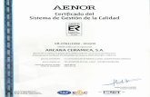 Director General ~ - ArcanaTiles · AENOR certifica que la organización ARCANA CERAMICA, S.A. dispone de un sistema de gestión de la calidad conforme con la norma ISO 9001:2015,
