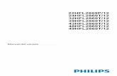Español - Philips · • Pulse el botón Modo en espera, Canal/Programa+/-o un botón numérico del mando a distancia. • Pulse el centro del selector de funciones lateral del televiso.