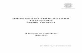 UNIVERSIDAD VERACRUZANA Vicerrectoría Región Veracruz · 2015-11-03 · Escolarizado 1432 1420 2852 Sistema de Enseñanza Abierta 140 274 414 Subtotal 1572 1694 3266 Posgrados Maestría