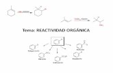 Tema: REACTIVIDAD ORGÁNICA MEDIO/quimica aplicada/TEMA 3 REACTIVIDAD ORGANICA.pdf• Permite la formación de alcoholes (en alquinos se forman enoles). • Enoles pueden reorganizar
