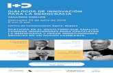 DIÁLOGOS DE INNOVACIÓN PARA LA DEMOCRACIA · Guillermo Dietrich, Ministro de Transporte de Argentina. Perú entre la economía y la política Pedro Cateriano, Ex Primer Ministro