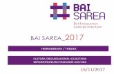 BAI SAREA 2017 · 2017-11-23 · herramienta / tresna bai sarea_2017 16/11/2017 cultura organizacional igualitaria berdintasunezko erakunde-kultura