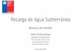 Recarga de Agua Subterránea - Comisión Nacional de Riego · Maule 2010. Levantamiento de información hidrogeológica para modelación cuenca del río Maule: informe final Itata