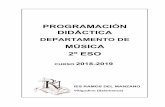 2º ESO Música- Programación Didáctica 18-19iesramosdelmanzano.centros.educa.jcyl.es/...MUSICA_2_ESO_2018-2019.pdf · 2º ESO Los contenidos, competencias, criterios de evaluación