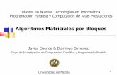 Algoritmos Matriciales por Bloquesdis.um.es/~domingo/apuntes/PPCAP/1718/PPCAP_AlgMatBlo.pdf3 Trabajo por bloques En las operaciones anteriores los costes son: Coste Computacional Memoria
