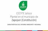 CECYTE Jalisco Plantel en el municipio de Zapopan …gobiernoabiertojalisco.org.mx/sites/default/files/...periférico de Guadalajara. A menos de 3km se encuentra la salida a la carretera