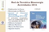 Informe Avance de Entregables Red de Temática …rtbioenergia.org.mx/wp-content/uploads/2016/12/Reporte...Red de Temática Bioenergía Actividades 2016 Publicación In-Focus Bioenergía