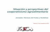 Situación y perspectivas del cooperativismo …Perdida de peso de lo agrario • Identificación de lo agrario con atraso. Caída de la aportación de la agricultura al PIB de los