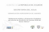 SECRETARÍA DEL AGUA · 5 planes de mejora aprobados para la prestación del servicio de agua potable y saneamiento de los GADsMunicipales (Santa Rosa, Balao, Camilo Ponce Enríquez,