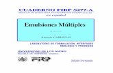 Emulsiones M ltiples - Universidad de Los Andesacaba de explicar, es lo que le da a las emulsiones múltiples su utilidad. Según Matsumoto et al (1) el primer artículo sobre las