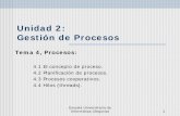 Unidad 2: Gestión de Procesosfjgonzalez/apuntes/Tema4.pdfEscuela Universitaria de Informática (Segovia) 3 4.1 El concepto de proceso. Un sistema consiste en una colección de procesos