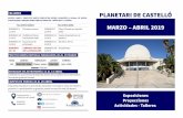 TALLERES PLANETARI DE CASTELLÓ - Castellón de la PlanaJORNADAS DE ASTRONOMÍA 12 AL 14 ABRIL Conferencias y ponencias de distintos temas de actualidad en la Astronomía. Inscripción