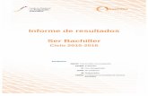 Informe de resultados Ser Bachiller · informe con los resultados de la evaluación Ser Bachiller ciclo 2015-2016, este informe brinda un ... Elipse Función lineal Elementos Función
