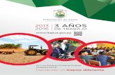 Encarnación - Paraguay 2013 3 años · ejecución de proyectos de autoconsumo y renta, en la producción agrícola, fuimos innovadores en la preparación de suelo, llegando a beneficiar