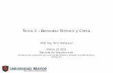 Tema 2 – Bienestar Térmico y Clima - TIMO MARQUEZTema 2 – Bienestar Térmico y Clima MSc Ing. Timo Márquez Marzo 21 2011 Escuela de Arquitectura (presentación adaptada de curso