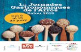 1es Jornades Gastronòmiques de l’Arròs · 2019-06-03 · És un plaer presentar-vos les jornades de l’arròs que se celebraran del 8 al 16 de juny a Salou. Amb aquesta primera