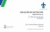 FACULTAD DE NUTRICIÓN...“Lis de Veracruz: Arte, Ciencia, Luz” 2 Informe de labores 2018-2019 FACULTAD DE NUTRICIÓN Región Veracruz Dra. Carolina Palmeros Exsome Directora LEY