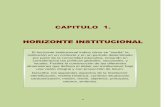 CAPITULO 1. HORIZONTE INSTITUCIONAL...La Constitución Política de 1.991 inscribe al país dentro de los principios de la reorganización del orden mundial e incluye en su esencia