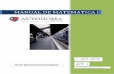 MANUAL DE MATEMATICA Irepositorio.autonomadeica.edu.pe/bitstream... · relacionadas al razonamiento lógico matemático se realizará con la ... APLICACIONES DE LA MATEMATICA EN CONVERSIONES