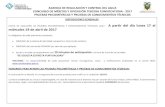 AGENCIA DE REGULACIÓN Y CONTROL DEL AGUA CONCURSO DE MÉRITOS Y … · 2017-04-17 · agencia de regulaciÓn y control del agua concurso de mÉritos y oposiciÓn tercera convocatoria