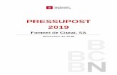 PRESSUPOST 2019 - Barcelonaajuntament.barcelona.cat/fomentdeciutat/sites/default/files/Pressupost 2019.pdf · per personal de FdC i en total coordinació amb la gerència d’Habitatge