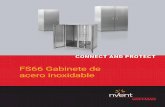 FS66 Gabinete de acero inoxidable - nVent Hoffman Downloads...• Los gabinetes de dos puertas incluyen un poste central removible para facilitar la instalación • Armellas de acero