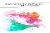 DURANTE TU ESTANCIA EN MÉXICO - gob.mx · 2019-03-23 · Auxilio mecánico y apoyo los 365 días al año en horario de 8:00 a 20:00 hrs. Auxilio en caso de emergencia y desastres