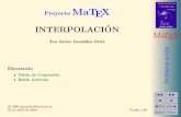 Proyecto MaTEX · 2004-06-21 · MATEMATICAS 1º Bachillerato A s = B + m v r = A + l u B d SOCIALES MaTEX ci ´ on JJ II J I JDoc DocI Volver Cerrar Proyecto MaTEX INTERPOLACION´
