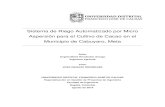 Sistema de Riego Automatizado por Micro Aspersión para el Cultivo de Cacao en …repository.udistrital.edu.co/bitstream/11349/16271/3... · 2019-09-09 · Sistema de Riego Automatizado